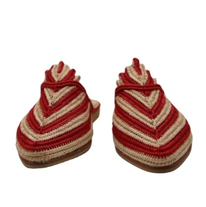Moroccan Handmade <b>Shoes</b> Made of Natural Raffia Vegan Women Raffia Slipper for Beach Coustmized Natural Raffia slippers - Product Image 1