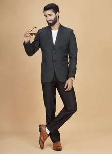 Manteau classique pour homme vert marine, best-seller, tissu en polyester et coton chaud, vêtement d'extérieur d'hiver confortable, disponible à un prix raisonnable - Product Image 3