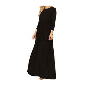 Robe en jersey simple 100% coton pour femme Robe de ligne A pour femme beige produits de haute qualité selon les exigences personnalisées - Product Image 1