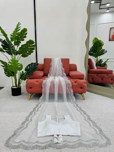 Elegant Heavy Georgette <b>Silk</b> Saree with Fancy Dori <b>Thread</b> Zari Lace Border Sequence Work-Indian & Pakistani Clothing - Product Image 5