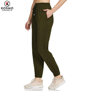 <b>Women's</b> Organic Bamboo Jogger Pants Eco-Friendly Streetwear <b>Sweatpants</b> with Flat Front Style Sustainable Joggers - Product Image 4