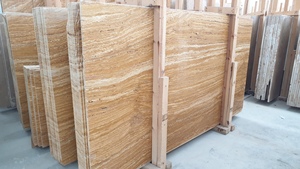 Travertino con vetas doradas, pulido sin relleno, pulido con relleno, hecho en Turquía, muestras de 20x20cm, para paredes interiores y exteriores, pisos de villas y hoteles. - Product Image 6