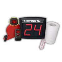 Système de gestion de file d'attente avec écran LED, télécommande sans fil, 10 000 tickets, compteur à 2 chiffres rouge, pour les commerces de détail en extérieur, bureaux, garantie 1 an
