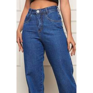 Jean large taille haute en denim bleu crépuscule pour femme, tricoté 100 % coton, respirant, écologique, style vintage décontracté pour l'été - Product Image 5