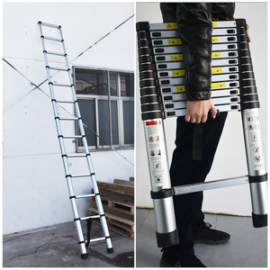 Échelle télescopique en aluminium à fermeture douce avec barre stabilisatrice, mécanisme de sécurité anti-pincement - Product Image 4
