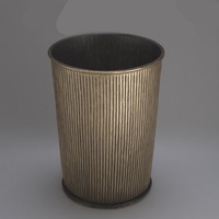 Poubelle en laiton de qualité supérieure avec finition noire polie conçue pour les maisons élégantes et fonction utilitaire décorative.