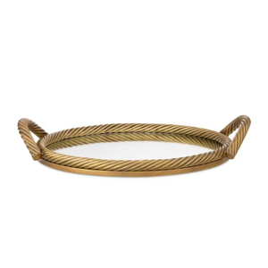 Bandeja de espejo de metal clásica perfecta para decoración de eventos de estilo interior del hogar o presentación de comedor de alta gama - Product Image 1