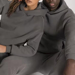 เสื้อฮู้ดผู้ชายโอเวอร์ไซส์ผ้าคอตตอนขนาดใหญ่100% หรูมีกระเป๋าข้างสำหรับฤดูหนาว - Product Image 3