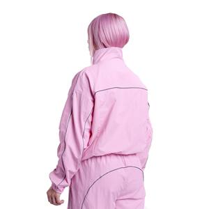 Ensemble de survêtement coupe-vent pour femmes en gros, taille plus, personnalisé, tendance, pour l'entraînement, la course à pied, 100% coton, fermeture éclair - Product Image 4