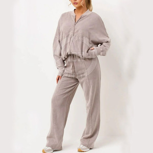 Wholesale Custom Women Acid Wash <b>Tracksuits</b> High Quality Custom Made Women Acid Wash <b>Tracksuits</b> - Product Image 4