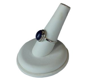 Anillo de piedras preciosas de plata 925 de canal clásico para mujer, lapislázuli para aniversario o fiesta, regalo de joyería personalizado, gran oferta OEM - Product Image 6