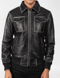 Chaqueta de cuero de bajo precio para hombre, ropa informal de talla grande, chaqueta de cuero de moda genuina hecha en Pakistán - Product Image 6