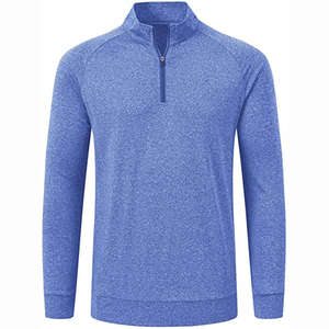 Alta calidad de fábrica para hombre 1 4 zip pullover sudadera cuarto zip manga larga pulóver camisas para hombre - Product Image 4