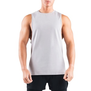 Workout Tank Top Graphic O Neck Oversize Side Cut Off <b>Singlet</b> Anti-Shrink Gym Clothing Custom Color Fitness Wear <b>Men</b> <b>Singlet</b> - Product Image 5