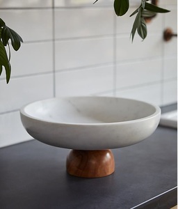 Bols de service en marbre écologiques Deep Wide Designs pour les rassemblements décontractés et les événements formels Technique sculptée - Product Image 5