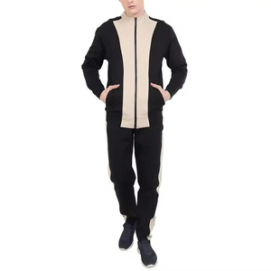 Ensemble de survêtement unisexe deux pièces de qualité supérieure, décontracté, délavé à l'acide, à capuche, style vintage, pour fitness et jogging, collection Printemps 2026 - Product Image 1