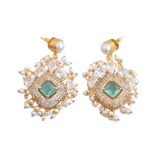 Pendientes de Latón al por Mayor, Pendientes de Piedra Orgánica a Granel, Acabado de Latón Antiguo, Hipoalergénicos, Seguros de Usar, Premium, Listos para B2B - Product Image 1