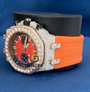 Montre Hip Hop Lab Grown pour homme avec diamants ronds taille brillant et multi-chronographes - Product Image 4