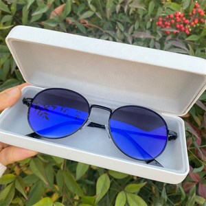 Lunettes photochromiques avec monture UV400, cercle simple en alliage, verre anti-reflet, lumière bleue, hommes, femmes, unisexe, verre photochromique pour femmes - Product Image 4