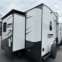 Vente flash Mini caravanes légères 22,31 pieds Tout-terrain Caravane RV Van Caravane de voyage avec lit double et cuisine