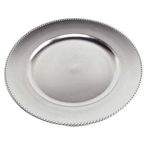 Assiette de présentation en métal pour la décoration de table de mariage de luxe qui rehausse la présentation des repas avec un style d'élégance intemporel - Product Image 1