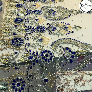 Dentelle Tissu de luxe Accessoires pour robe de mariée Broderie multicolore Dentelle disponible au prix de gros - Product Image 5