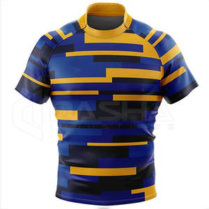 Uniforme de rugby para hombre de alta calidad, ropa deportiva transpirable personalizada con mangas cortas, camiseta de todo el equipo - Product Image 1