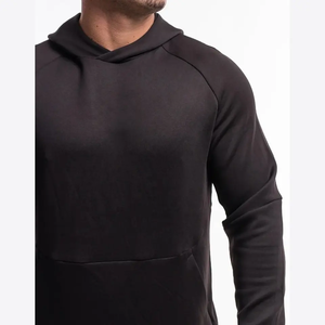 Sweat à capuche pour homme Couleur noire unie Sweat à capuche pour homme Prix bas quantité minimale de commande Qualité supérieure Sublimation Hoodies - Product Image 2