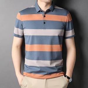 Camisas a Rayas para Hombre, Manga Corta, 100% Algodón, Secado Rápido, Transpirables, Ropa de Calle de Verano, Tops Casuales de Moda - Product Image 3
