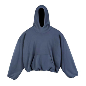 Sudaderas con capucha personalizadas para hombre de 400GSM grueso 100% algodón polar de ajuste regular, sudaderas con capucha de alta calidad de estilo liso, logotipo personalizado para invierno - Product Image 5