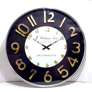 Horloge murale ronde noire silencieuse, décoration d'intérieur créative minimaliste contemporaine, art de la personnalité - Product Image 1