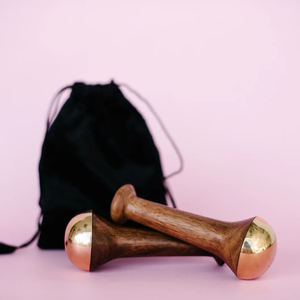 Masajeador facial con tapa de bronce, venta al por mayor, masajeador de Spa de bola sólida, palo de masaje de bronce Facial para el cuidado de la piel de la cara y la espalda - Product Image 6