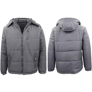 Nouveau modèle Vente en gros Veste matelassée personnalisée Veste matelassée pour homme avec capuche respirante Veste matelassée blanche pour homme - Product Image 1