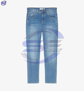 Nouveau Style Hommes Jeans Pantalon Fabriqué en Polyester Coton Taille Haute Denim Pantalon pour Hommes Respirant et Confortable Hommes Denim Pantalon - Product Image 1