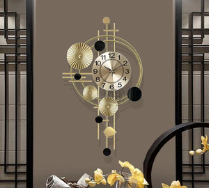 Hot Sale Large Modern Metal AA <b>Battery</b> Hanging Decorative Wall <b>Clock</b> Single Face for Living Room Hotel Office Decor - Product Image 1