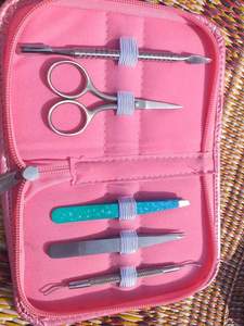 Venta al por mayor de alta calidad de oro rosa de manicura y pedicura kit de herramientas de manicura multicolor recubierto Kit de herramientas con estuche de cuero - Product Image 5