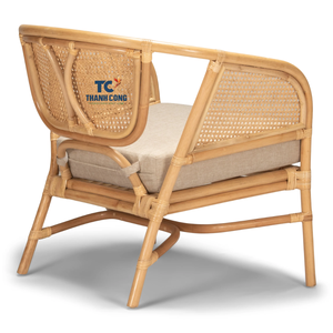 เก้าอี้โซฟาหวายแบบทนทานพร้อมเบาะรองนั่งเฟอร์นิเจอร์รับประทานอาหาร - Product Image 3