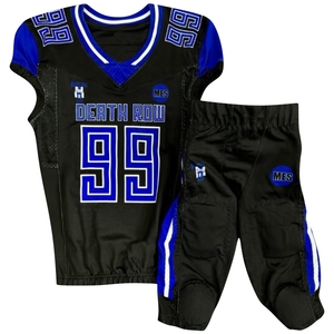 Uniformes de Fútbol Americano para Adultos, Transpirables, 100% Poliéster, Antibacterianos, de Secado Rápido, Tela Twill - Product Image 1