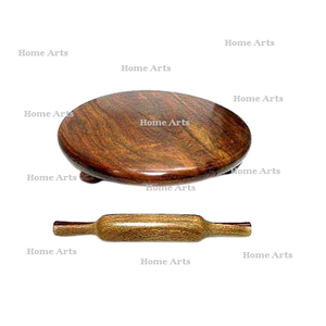 Design fantaisie forme ronde bois rouleau à pâtisserie et planche qualité supérieure taille personnalisée cuisine Chakla Belan en vrac - Product Image 4
