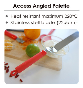 Paleta de silicona roja inoxidable 22cm Paleta en ángulo PN14048 - Product Image 4