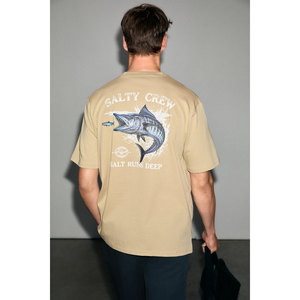 เสื้อยืดพิมพ์ลายผ้าฝ้ายออร์แกนิกสำหรับผู้ชายไซส์ใหญ่พร้อมขอบตัดสี-3XL - Product Image 4