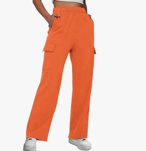 Pantalones de chándal femeninos de alta calidad, pantalones de chándal sueltos de entrenamiento con bolsillos básicos - Product Image 6