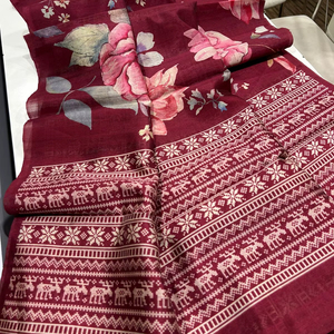 Boutique India último étnico Tussar Saree diseñador fiesta nupcial boda desgaste Festival exclusivo moda mujeres superventas desgaste - Product Image 1