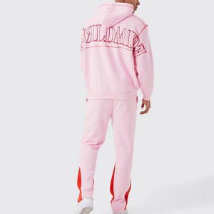 Chándal para hombre, chándal con logotipo personalizado, traje para correr, venta en Pakistán, chándales cómodos de dos piezas de color sólido para hombre - Product Image 2