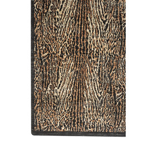 Alfombra Afgana de Lana Anudada a Mano, Estilo Gilded Age, Gris y Negro con Patrón Abstracto, para Decoración de Sala de Estar, Rectangular 9x12, para Pasillo, ENM-9004 - Product Image 4