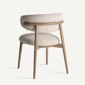 Chaise de salle à manger en teck massif avec rembourrage doux, mobilier contractuel pour l'hôtellerie, les restaurants et les cafés - Product Image 3