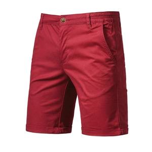 Pantalones cortos sólidos de algodón 100% para hombre, pantalones cortos informales de alta calidad para negocios, cintura elástica social para hombre, pantalones cortos de playa en 10 colores - Product Image 6