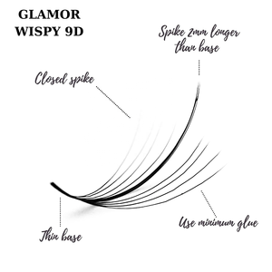 Propre Marque Cils 25 MM 9D 0.03 curl C CC D L Wispy Mink Fluffy Lashes En Gros nouveaux cils aile d'ange naturel soie cils faux - Product Image 3