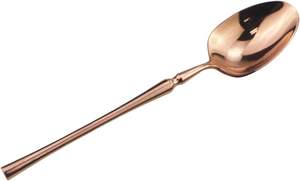 Ensemble d'argenterie en cuivre, ensemble de couverts en acier et en métal de 5 pièces pour 1 pour la fête de mariage, la maison, la cuisine et le lave-vaisselle - Product Image 6