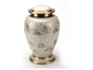 Urnas de cremación funeraria al por mayor con acabado de peltre para cenizas humanas Urnas para adultos y urnas conmemorativas Urnas de entierro en el hogar - Product Image 6